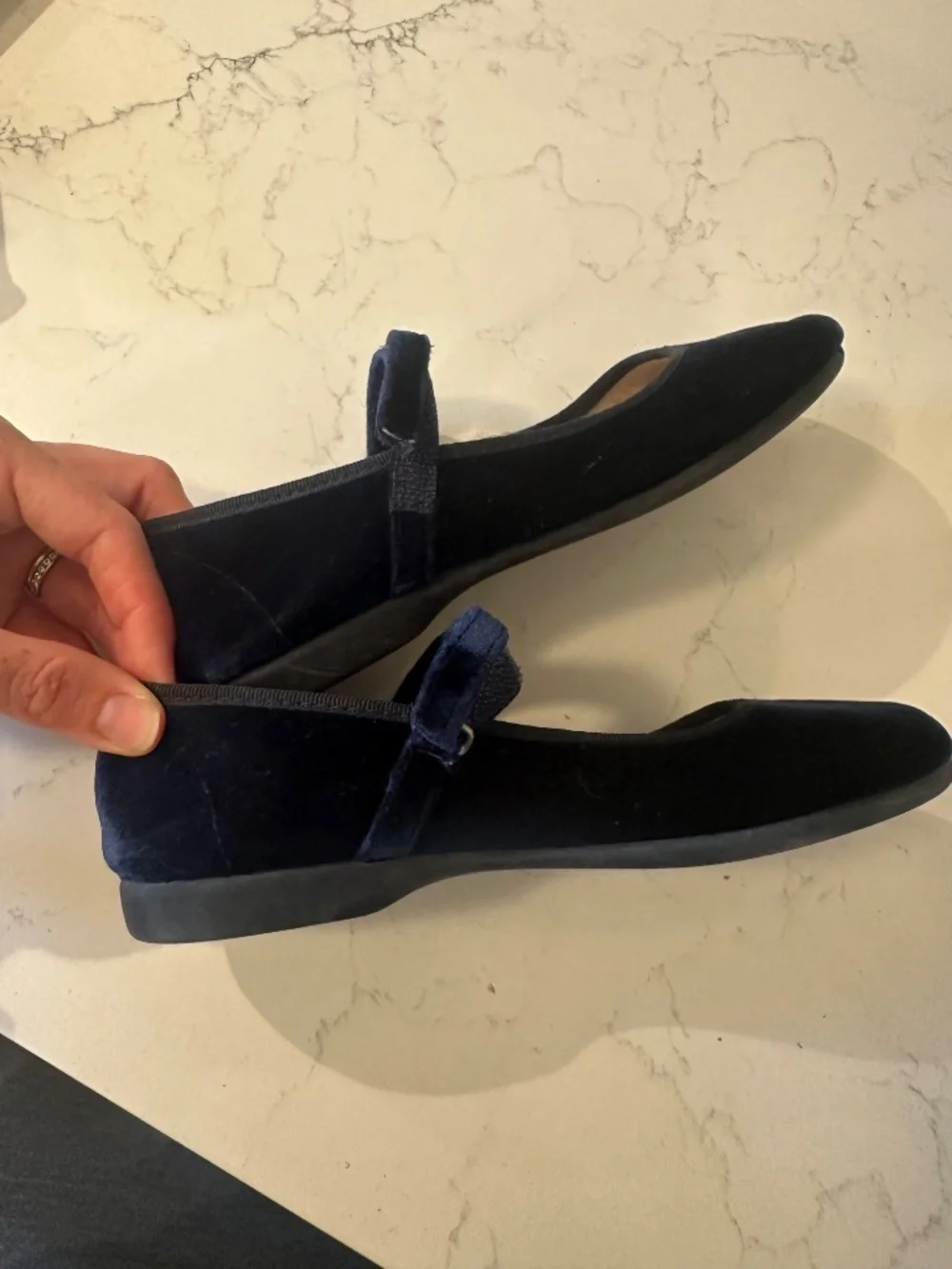 CHILDRENCHIC velvet Mary Jane shoe, navy, 2/33